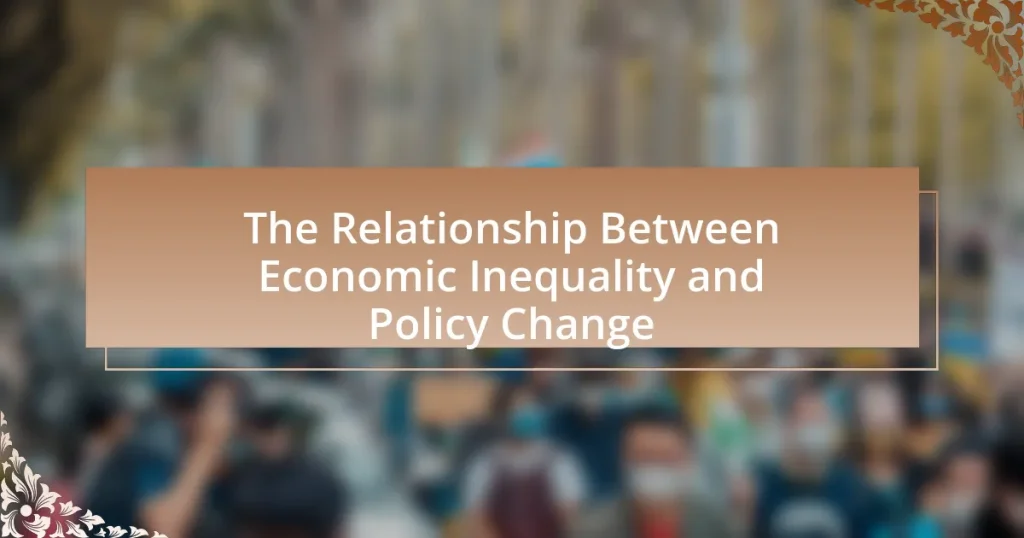 The Relationship Between Economic Inequality and Policy Change