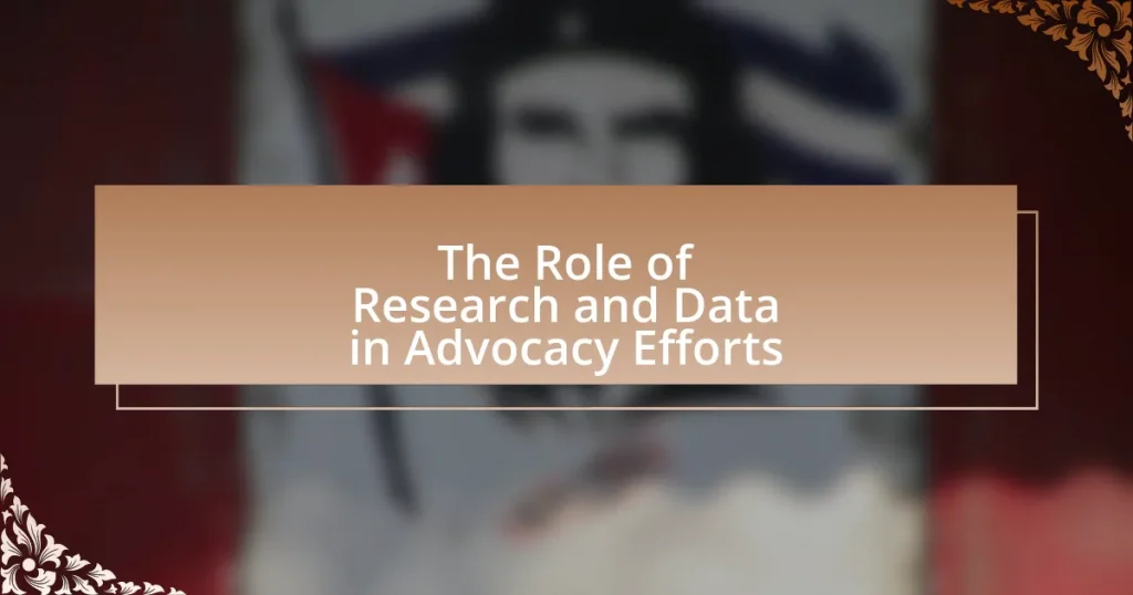 The Role of Research and Data in Advocacy Efforts