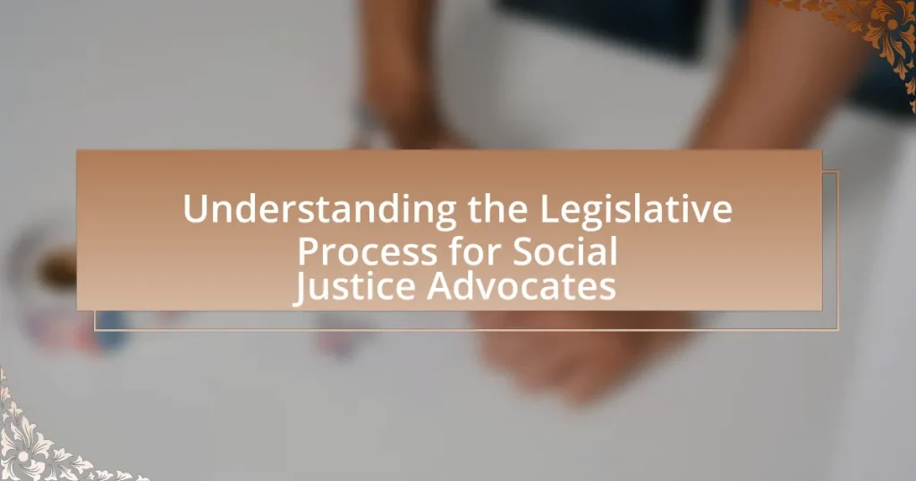 Understanding the Legislative Process for Social Justice Advocates